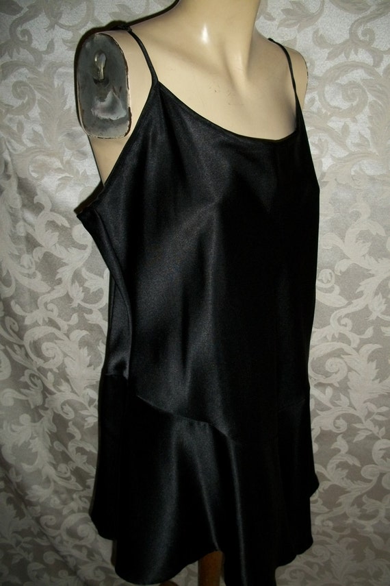 VIctorias Secret Black Satin Nightgown Camisole C… - image 2