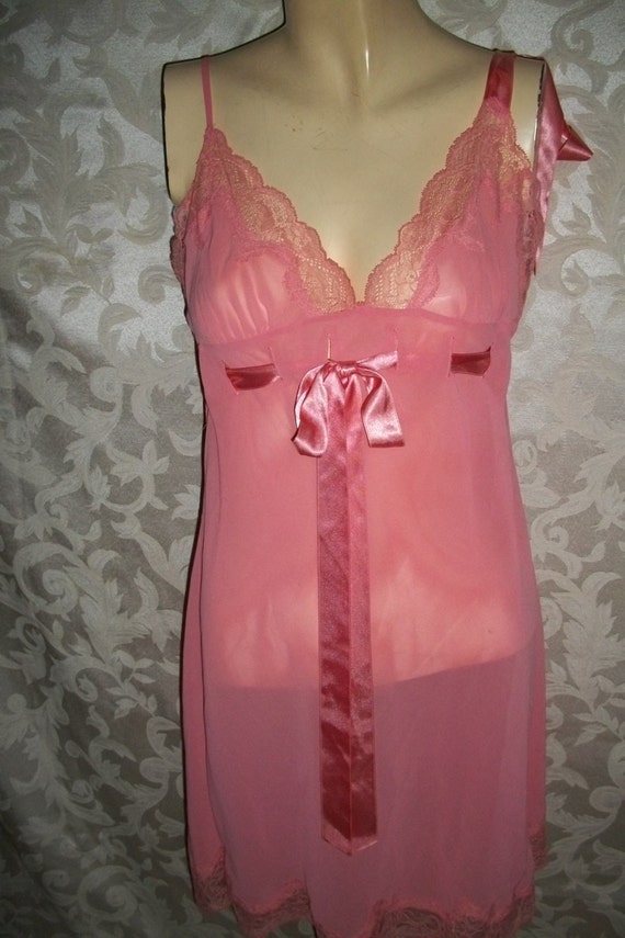 Victorias Secret Chiffon Lace and Silk Ribbon Camisol… - Gem