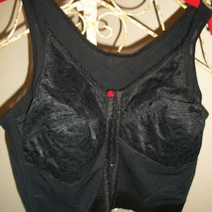 vintage black bra bustier size 40-DD