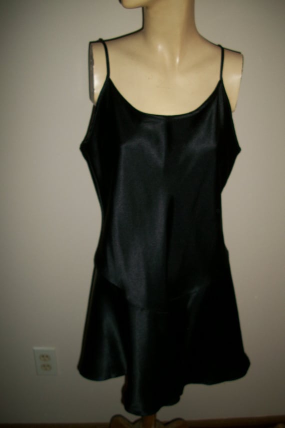 vintage victorias secret black camisole nightgown