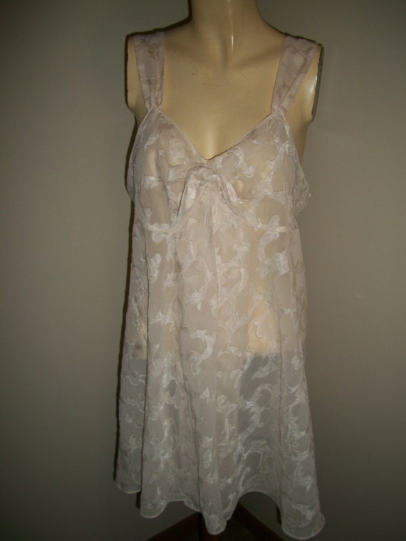 Vintage 80s Victorias Secret Babydoll Nightgown G… - image 1