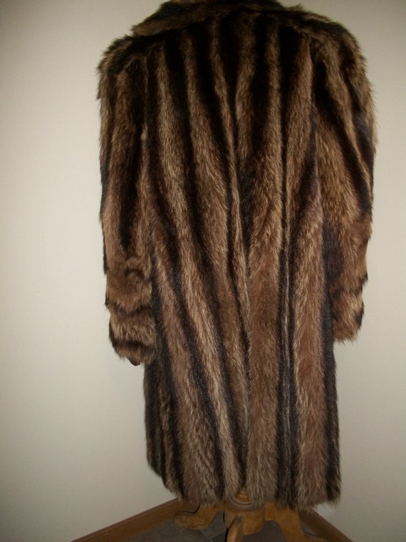 vintage antique 1940s real racoon fur coat, by He… - image 3