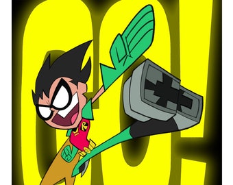 TEEN TITANS GEHEN! Robin Digital Mini Print