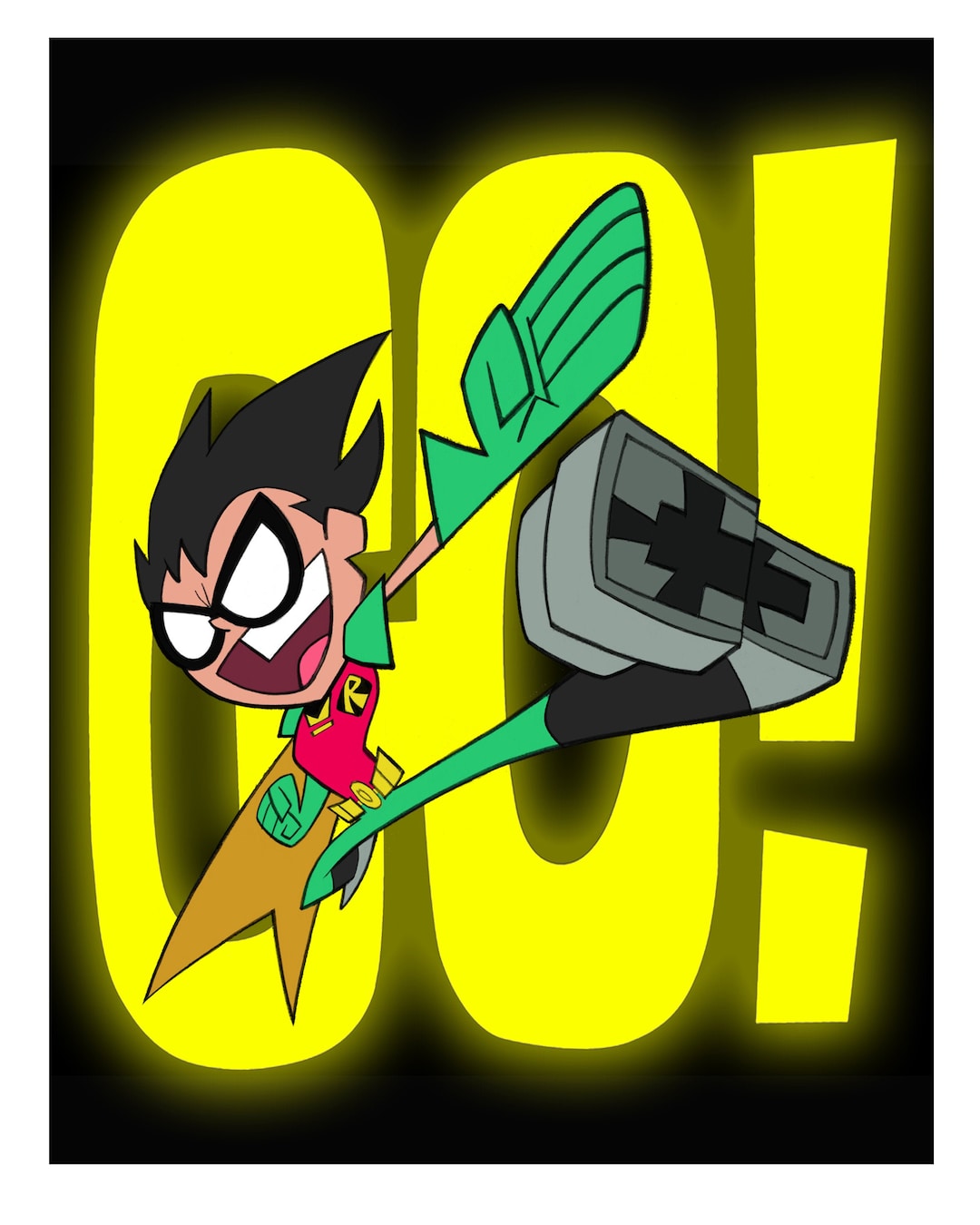 Robin Rocks Logo TEEN TITANS GO! Robin Digital Mini Print - Etsy Australia