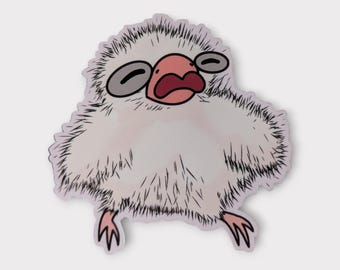 African Pygmy Falcon Chick Sticker | San Antonio Zoo Original Design