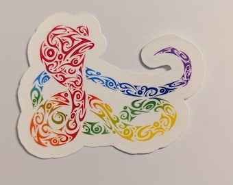 Tribal Cobra Sticker: Original Snake Artwork, Water Bottle Decorations, Gifts for Reptile Lovers