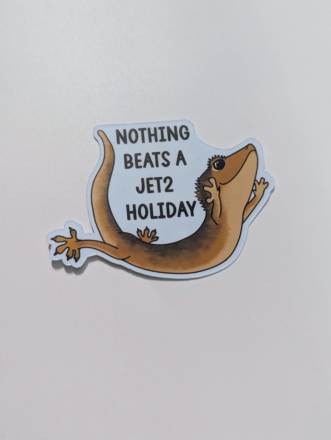 Jet2 Holiday Gecko Sticker: Reptile Lover Gift, Crested Gecko Meme - Etsy