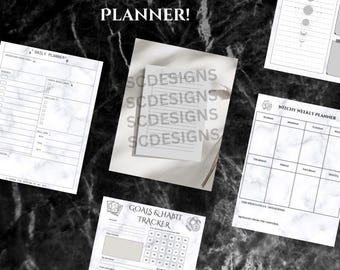 Mini Hexen Kalender zum Ausdrucken - 8-seitiger, digitaler Hexen-Planer. Mondphasen Tracker, Zauberplaner, Ziel & Habit Tracker, PDF Grimoire Seiten