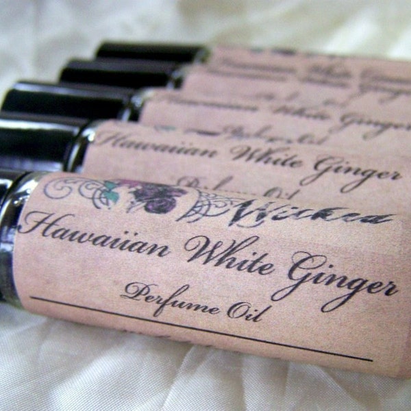 Hawaiian White Ginger Perfume Oil - Floral Spice Ginger - Roll On Perfume Oil by WickedSoaps