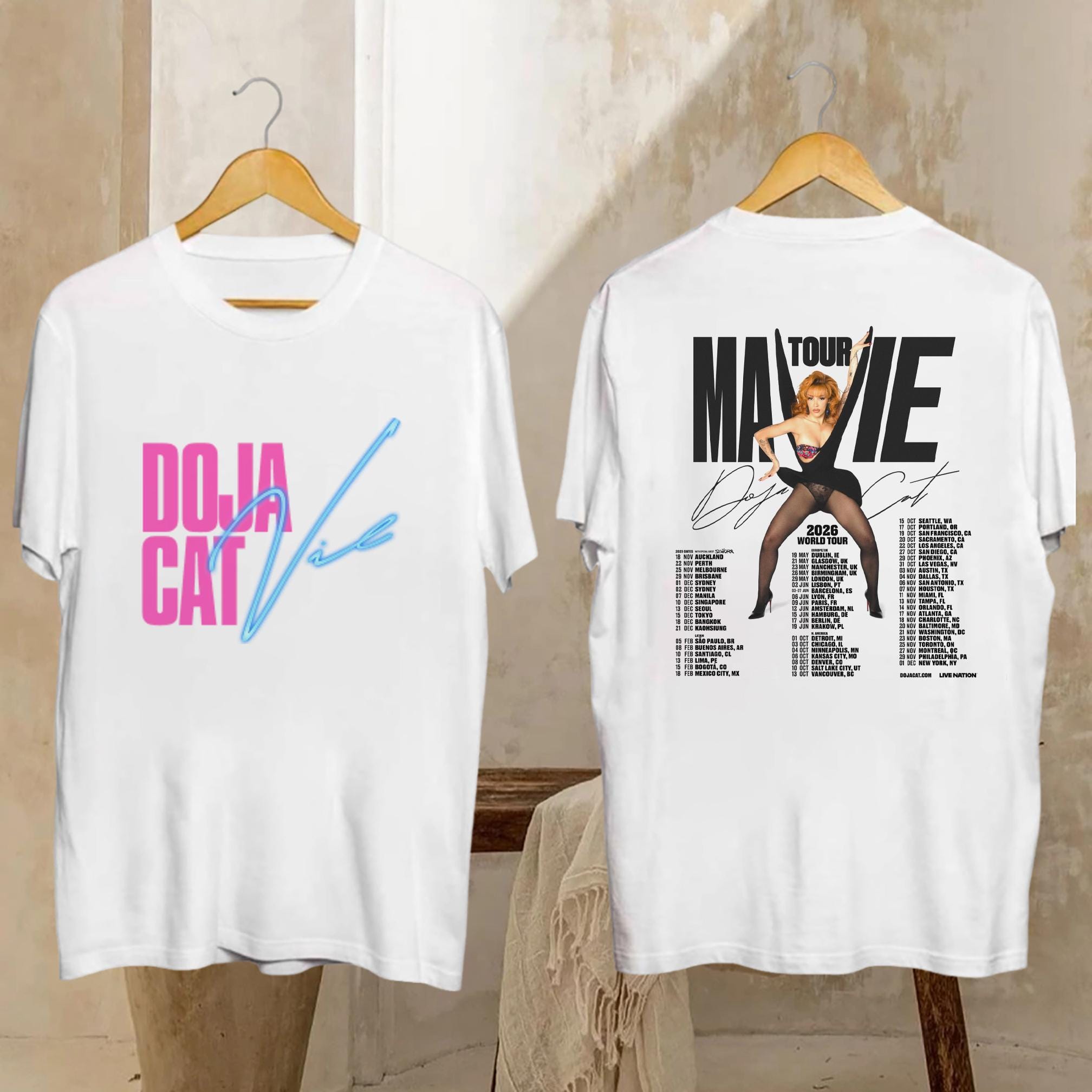 2026 Doja Cat Ma Vie ワールド ツアー T シャツ、Doja Cat Ma Vie