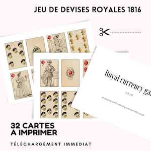 Jeu de Cartes de Cartomancie Imprimable - Oracle Ésotérique à Télécharger - Divination PDF  Jeu Mystique Digital