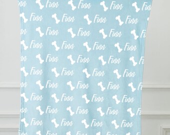 Dog Blanket Personalized, Dog Name Blanket, Gift for Dog Lover, Puppy Name Blanke