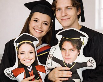 Personalized Graduation Pillow with Face, Custom Class Of 2026 Pillow, Face Pillow, Graduation Gift for Graduate
