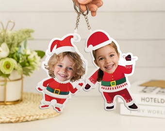 Personalized Photo DIY Humanoid Cushion, Custom Face Pillow from Photo, Christmas Pillow, Funny Christmas Gift for Family Friends