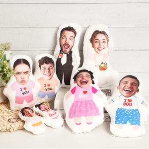 Personalized Photo DIY Humanoid Cushion, Custom Face Pillow from Photo, Picture Pillow, Funny Unique Gift for Birthday, Couples, or Wedding
