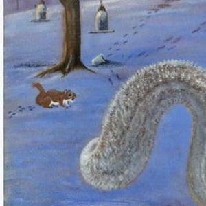 Funny Squirrel art - Woodland animals - Matted Art Print image 6