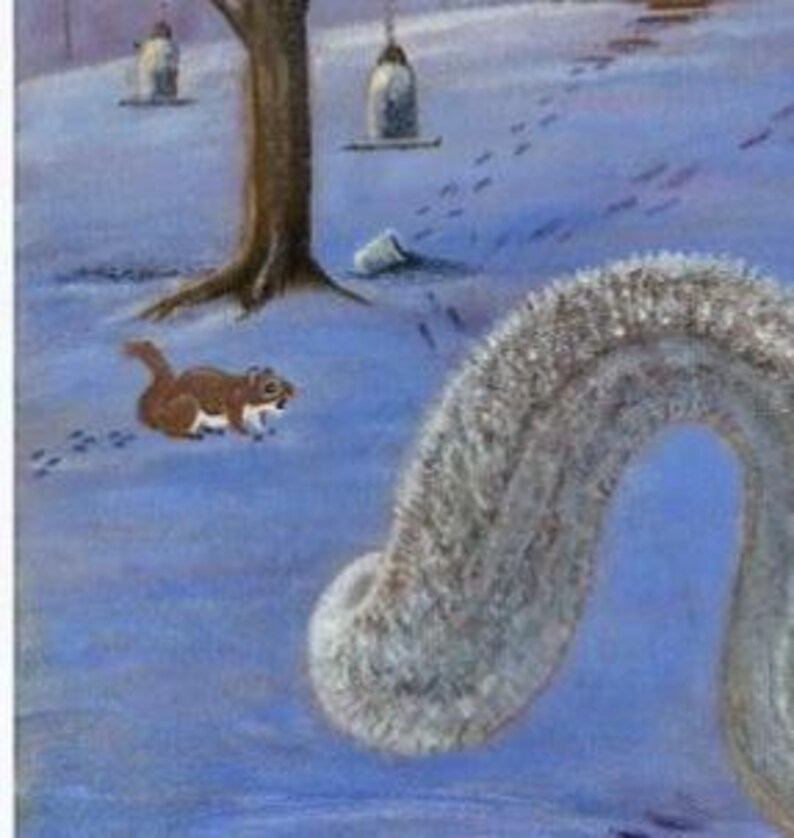 Funny Squirrel art - Woodland animals - Matted Art Print image 6