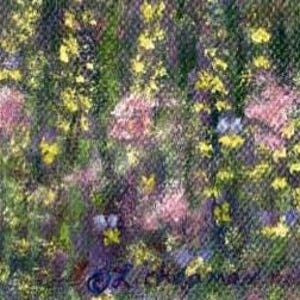 Impressionist Flower Garden Art Print – Maine Cottage Landscape immagine 3