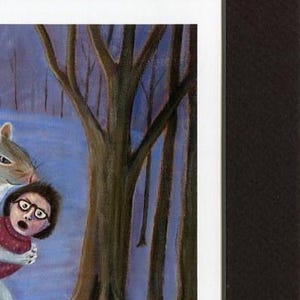 Funny Squirrel art - Woodland animals - Matted Art Print image 8
