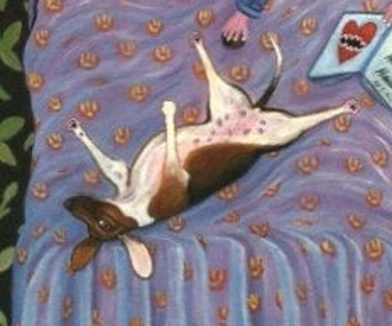 Funny Dog Art Print Funny Dog Art Funny Woman Art Print Funny Woman and