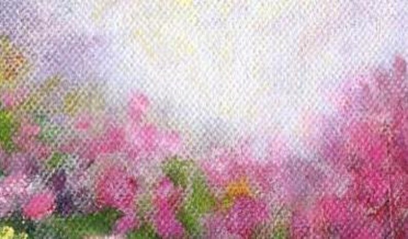 Impressionist Flower Garden Art Print – Maine Cottage Landscape immagine 9