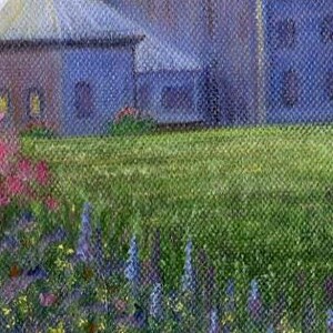 Impressionist Flower Garden Art Print – Maine Cottage Landscape immagine 8