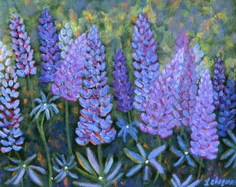 Blue Lupines Art Print – Maine Floral Garden Archival