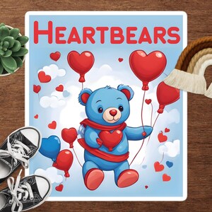 Cute Teddy Bear Sticker for Cute Teddy Bear Sticker for Kid Teddy Bear Gift Sticker for Lady Sticker for Women Heart Sticker