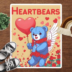 Cute Teddy Bear Sticker for Cute Teddy Bear Sticker for Kid Teddy Bear Gift Sticker for Lady Sticker for Women Heart Sticker