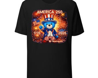 America 250 Kawaii Shirt Cute Bear USA 250th Anniversary Red White Blue Tee