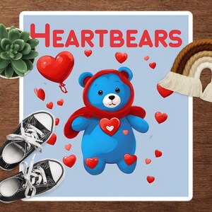 Cute Teddy Bear Sticker for Cute Teddy Bear Sticker for Kid Teddy Bear Gift Sticker for Lady Sticker for Women Heart Sticker