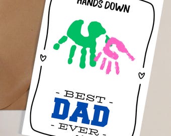 DIY Handprint Father's Day Card: Personalized Kid's Craft (Digital Download)