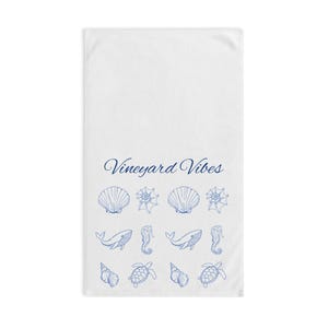 Ocean Hand Towel, Vineyard Vibes Customizable Towel, Beach Towel, Kitchen Towel, Bathroom Towel, Coastal Decor Towel