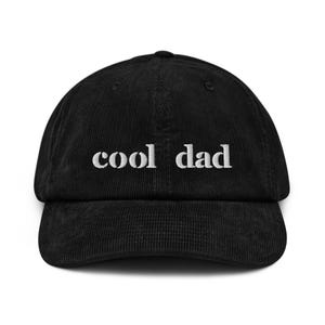 Corduroy Dad Hat &quot;Cool Dad&quot; Embroidered Cap - Vintage Style Adjustable Unisex Fathers Day Gift