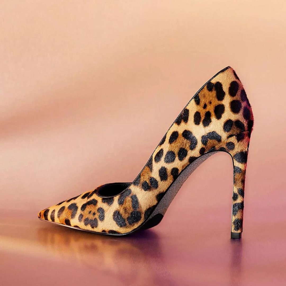 Leopard Print High Heels Handmade Stiletto Pumps With Lambskin Insole — free download