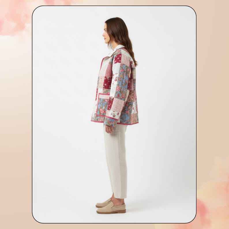 Quilt Jacket Sewing Pattern: Patchwork Chore Coat (XS–2XL) PDF.