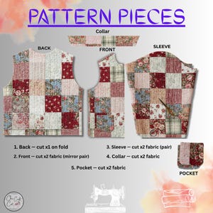 Quilt Jacket Sewing Pattern: Patchwork Chore Coat (XS–2XL) PDF.