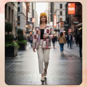 Quilt Jacket Sewing Pattern: Patchwork Chore Coat (XS–2XL) PDF.