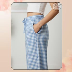 Wide Leg Lounge Trousers Sewing Pattern: Elastic Drawstring Waist (XS–3XL) – PDF