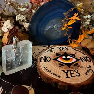 Handmade Pendulum Board // divination scrying // made from scratch