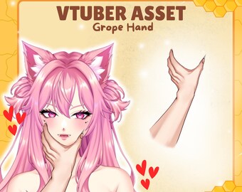 Live2D VTuber Grope Hand | Rigged Anime Pose Asset