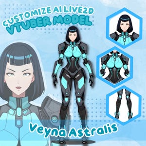 Customizable Vtuber - Veyna Astralis | Premade Vtuber, Live2D Model, Vtube Studio, Full Body Vtuber, Anime Style, Ready to Use