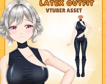 Live2D VTuber Latex Outfit | Rigged Vtuber Asset | Ready to Use