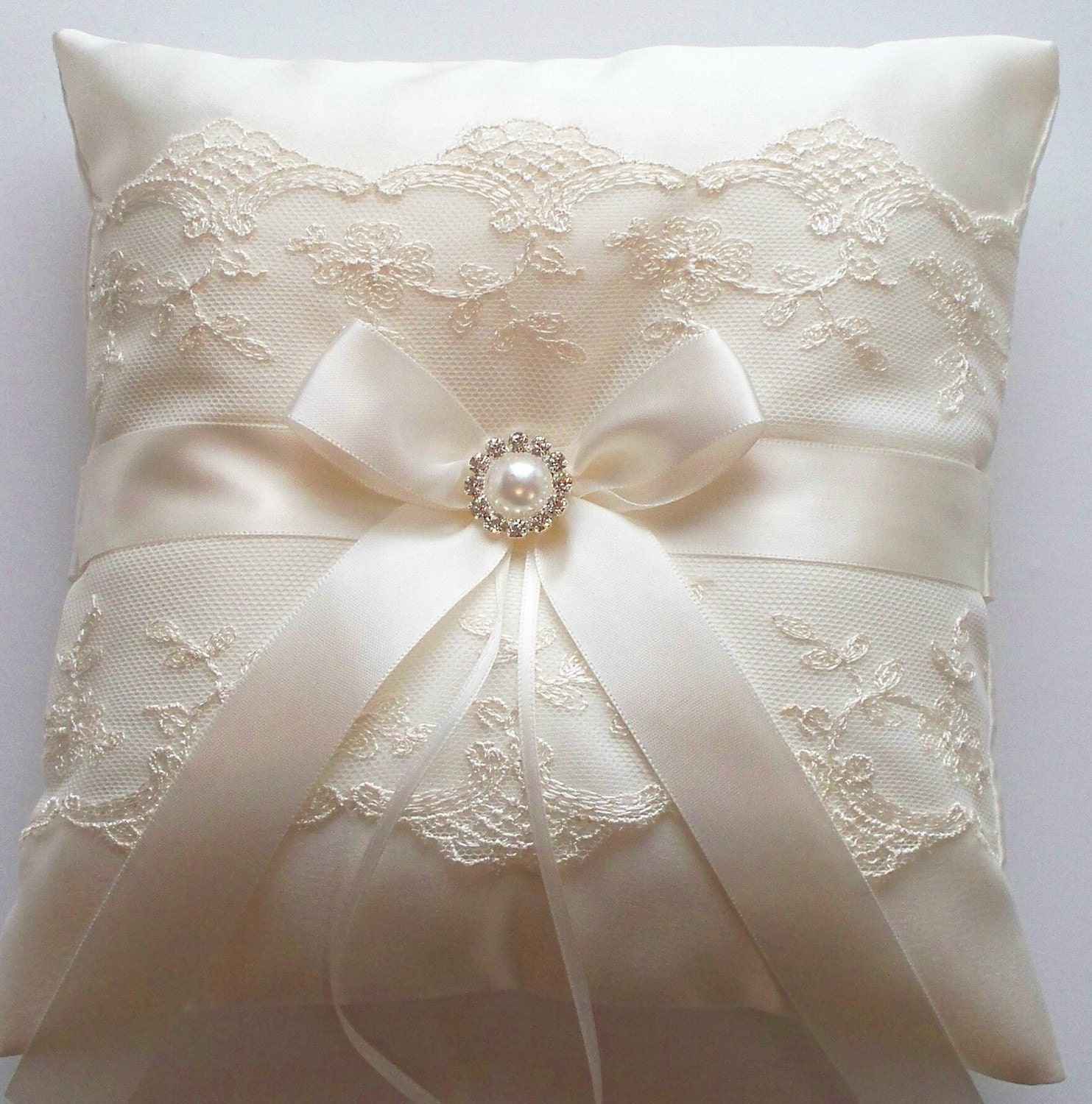 Ringbearer Pillow Wedding Cushion Wedding Ring Pillow with Etsy