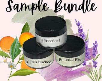 Whipped Tallow SAMPLE Bundle | Beef Tallow | All Natural | Moisturizer | Small Batch | Lotion | Unscented | Lavender | Orange | Vanilla