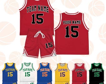 Personalized Basketball Jersey – Custom Name & Number Youth Basketball Uniform, Birthday Gift for Boys And Girls, Basketball Fan Outfit