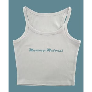 Débardeur court brodé personnalisé, Débardeur court avec texte personnalisé, Débardeur court de mercerie personnalisé, Chemise brodée de nom personnalisé pour cadeau