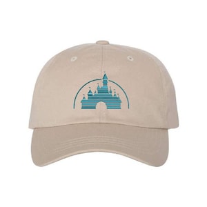 Geborduurde Disneyland-pet, vintage kasteelpet, beige papa-hoed, klassieke Disney-hoed, perfect cadeau voor Disney-fans, geborduurde Disney-hoed