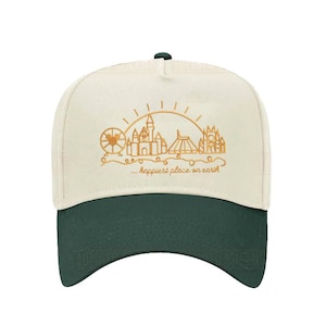 Bestickte Disney-Mütze, glücklichster Ort der Welt, Disney-Baseballmütze, Disneyland-Mütze, Disney World gestickte Mütze, Frauen-DISNEY-Mütze