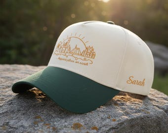 Gorra Disney con nombre bordado personalizado, gorra "El lugar más feliz del mundo", gorra de béisbol Disney, gorra Disneyland, gorra bordada personalizada Disney World